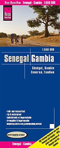 Senegal / The Gambia 2016, Travel Map - 1:550,000 (English, Spanish, French, German and Russian Edition)