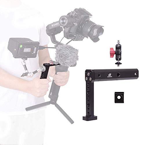 DF DIGITALFOTO Vision Hold Plate Grip Extension Rods Bar Monitor Mount Accessories Compatible with Ronin S/SC Gimbal Setup Mounting Microphone