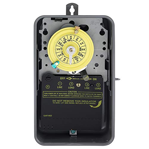 Intermatic T104R 208-277-Volt DPST 24 Hour Mechanical Time Switch with Outdoor Case
