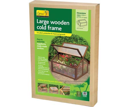 Gardman 7650 Large Wooden Cold Frame, FSC Certified Timber Frame, 35' Long x 31' Wide x 35' High