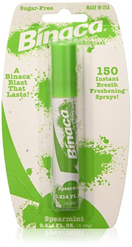 Binaca Aerosol Breath Spray SpearMint 0.20 oz (Pack of 3)