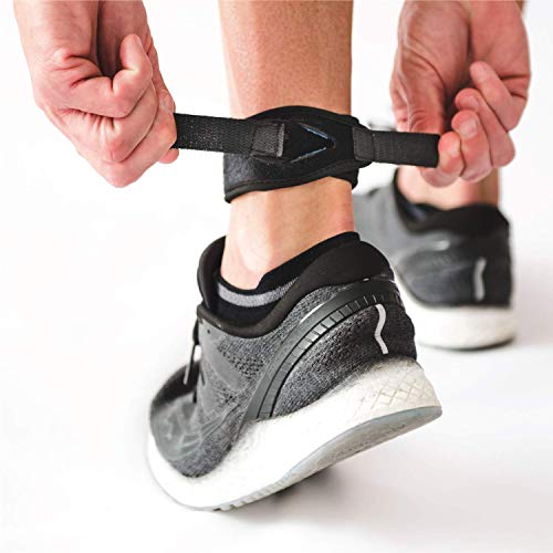 CROSSTRAP Achilles Strap by MDUB Medical Prevent Achilles Tendonitis | Running, Cycling, Hiking, Outdoor Sports | Black - 1 Strap (Small)