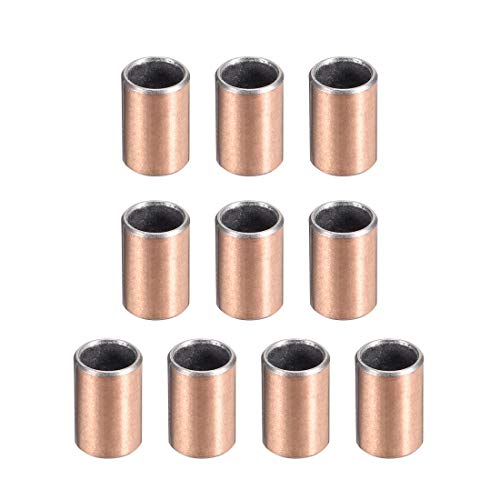 uxcell Sleeve Bearing 8mm Bore x 10mm OD x 15mm Length Plain Bearings Wrapped Oilless Bushings Pack of 10