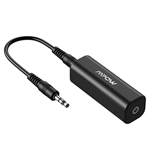 Mpow Ground Loop Noise Isolator for Car Audio/Home Stereo System with 3.5mm Audio Cable (Black)