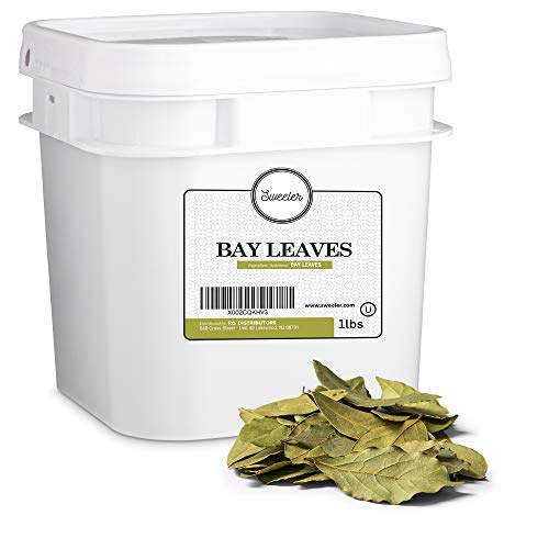 Sweeler, Bay Leaves, Value Large Bucket Size for Food Service or Home Use, 1lbs (16oz)