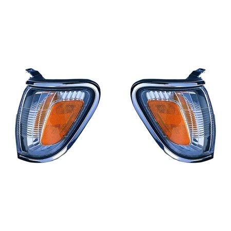 For Toyota Tacoma 2001 2002 2003 2004 Parking/Side Marker Light Assembly Pair Driver and Passenger Side (Chrome) Chrome