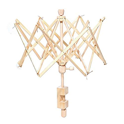 She-Lin Wooden Umbrella Swift Yarn Winder - Knitting Umbrella 24' Swift Yarn Winder Holder, 1pcs Swift Yarn Winder