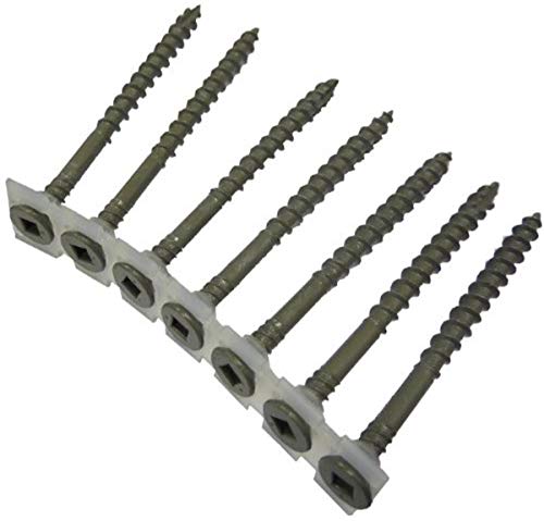 B&C Eagle CS8X3EXT No 2 Square Drive 1000-Count 8 by 3-Inch Grey Collated Exterior Wood Screws