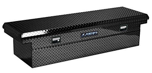 Lund 7111002LP 60-Inch Economy Line Low Profile Aluminum Cross Bed Truck Tool Box, Diamond Plated, Black