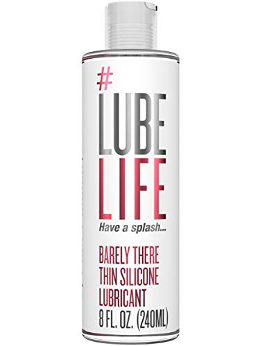 #Lubelife Thin Silicone Based Long Lasting Lubricant, 8 Oz Intimate Lube for Sensitive Skin - for Men, Women and Couples (Free of Parabens and Glycerin; Water Resistant)