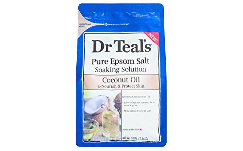Dr Teal's Pure Epsom Salt Soaking Solution Coconut Oil 3lbs , pack of 1