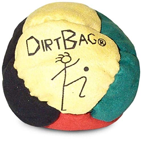 World Footbag Dirtbag Hacky Sack Footbag, Yellow/Black/Green/Red