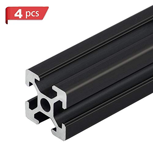 4 Pcs 2020 CNC 3D Printer Parts European Standard Anodized Linear Rail Aluminum Profile Extrusion for DIY 3D Printer (400mm)