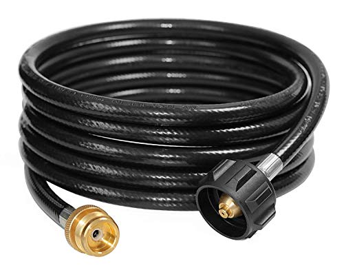 DOZYANT 12 Feet Propane Tank Converter Adapter Hose Assembly Replacement for QCC1 / Type1 LP Gas Tank with Safety Certified Connects Bulk Propane Appliances to 20 LB Propane Cylinder Tank