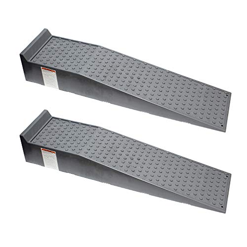 BISupply Vehicle Service Ramp Set – 6.6in Car Lift, 5 Ton Heavy Duty Truck Ramps for Vehicle Maintenance, 2 Pack