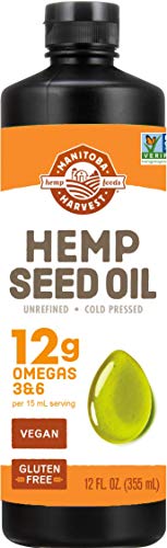 Manitoba Harvest Hemp Seed Oil, 12g of Omegas 3&6 Per Serving, Non-GMO, Vegan, Gluten-Free 12 Fl Oz