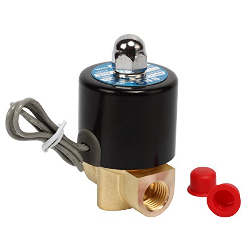 SNS 2W025-08 1/4'DC12V NPT Brass Electric Solenoid Valve Normally Closed Water, Air, Diesel