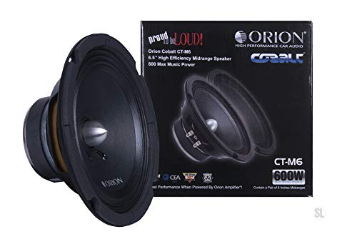 Orion Cobalt Series CT-M6 6.5' 600 Watts Max High Efficiency 4-Ohm Midrange Speakers - Pair