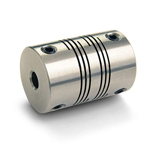 Ruland FSMR25-10-10-SS Set Screw Beam Coupling, Stainless Steel, Metric, 10mm Bore A Diameter, 10mm Bore B Diameter, 25.4mm OD, 38.1mm Length, 5.66 Nm Nominal Torque