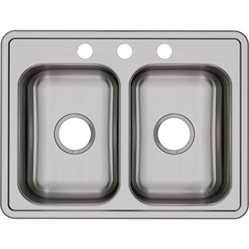 Dayton D225193 Equal Double Bowl Top Mount Stainless Steel Sink