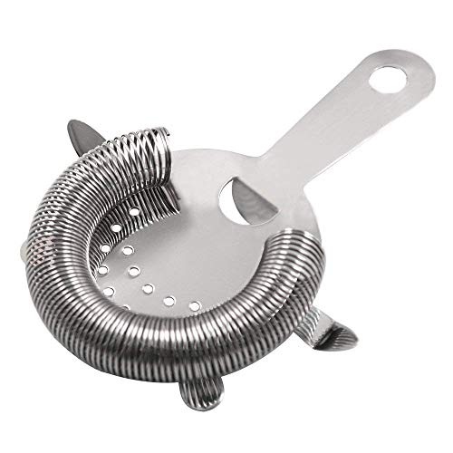 SKY FISH Hawthorne Cocktail Strainer Stainless Steel Bar Strainer Professional 4 Prong Strainer with 100 Wire Spring