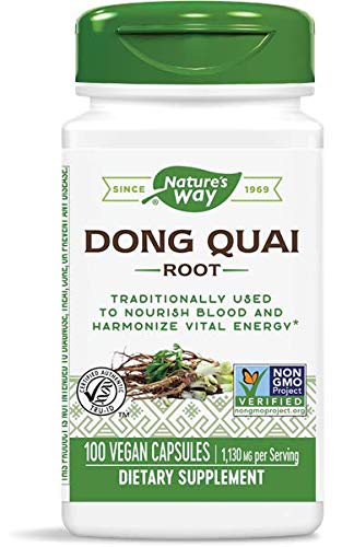 Nature's Way Dong Quai 1130 mg per Serving, 100 Capsules (Pack of 2)