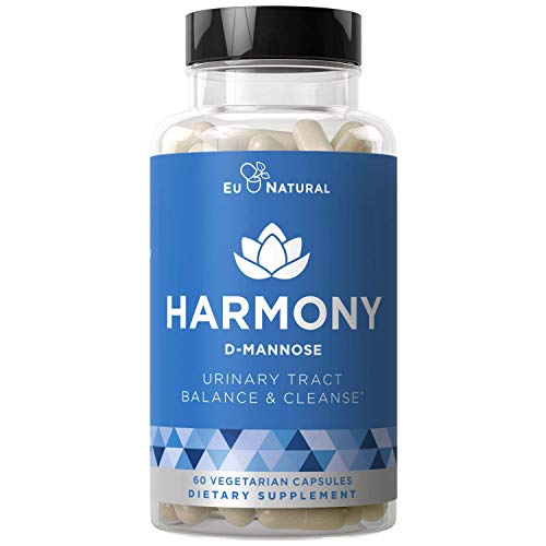 Harmony D-Mannose – Urinary Tract UT Cleanse & Bladder Health – Fast-Acting Detoxifying Strength, Flush Impurities, Clear System – Hibiscus Pills – 60 Vegetarian Soft Capsules