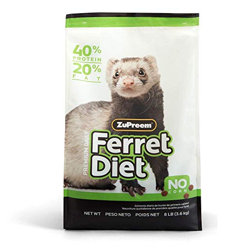 ZuPreem Premium Daily Ferret Diet Food | Nutrient Dense, Highly Digestible, High Protein Levels (8 lb Bag)