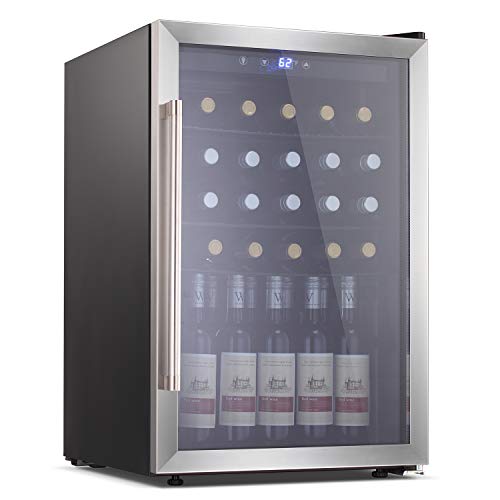 Antarctic Star Beverage Refrigerator Cooler-120 Can Mini Fridge Glass Door for Soda Beer or Wine – Glass Door Small Drink Dispenser Machine Touch Screen for Home, Office or Bar, 4.5cu.ft.