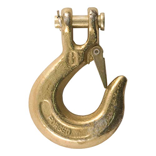 CURT 81560 3/8-Inch Forged Steel Clevis Slip Hook with Safety Latch, 18,000 lbs, 1-In Opening