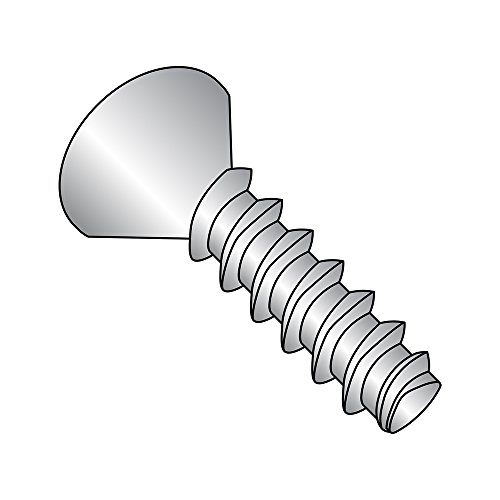 18-8 Stainless Steel Thread Rolling Screw for Plastic, Passivated Finish, 82 Degree Flat Head, Phillips Drive, #8-16 Thread Size, 1' Length (Pack of 25)