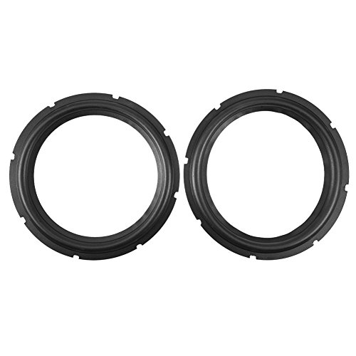 10inch Perforated Rubber Speaker Foam Edge Subwoofer Surround Rings Replacement Parts for Speaker Repair or DIY (Black)(2pcs)