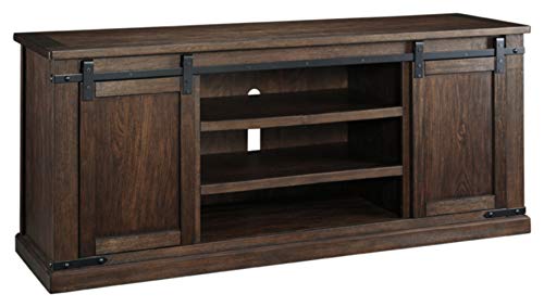 Signature Design by Ashley Budmore Extra Large TV Stand Rustic Brown