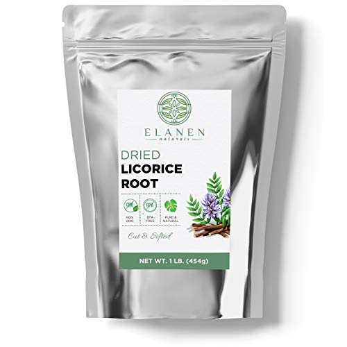 Licorice Root 1 lb. (16 oz.), Contains Organic Licorice Root in non-BPA Packaging, Glycyrrhiza glabra, Licorice Root Tea, Bulk Licorice Root, Cut & Sifted