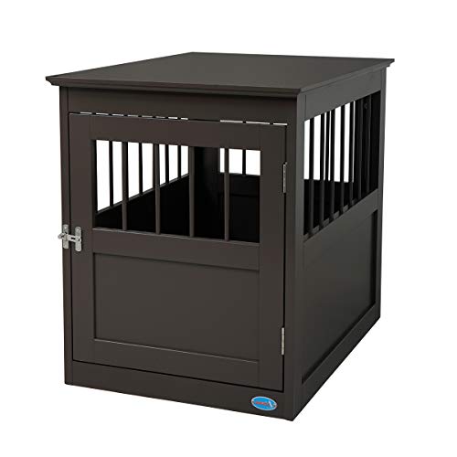 COZIWOW 27”x 20”x 24” Modern Wood Dog Crate End Table, Decorative Dog Kennel Indoor Wooden Crates Bed Side Furniture for Small Medium Pets