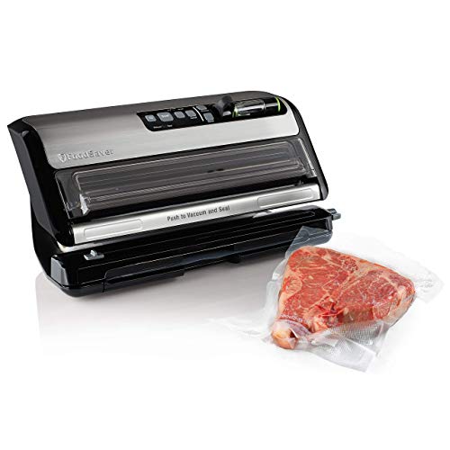 FoodSaver FM5200 2-in-1 Automatic Vacuum Sealer Machine with Express Bag Maker | Safety Certified | Silver