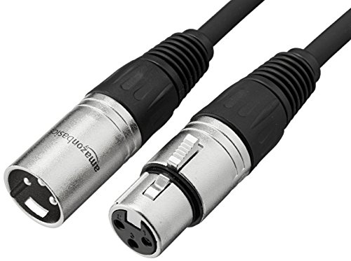 AmazonBasics XLR Male to Female Microphone Cable - 50 Feet, Black