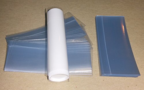 200 Clear Shrink Wrap Bands Sleeves for Lip Balm (Chapstick) Tubes - VERTICAL PERFORATION