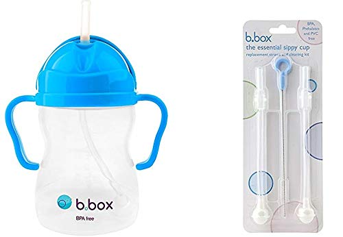 B. Box Essential Sippy Cup - with Replacement Straws and Cleaner (Cobalt)