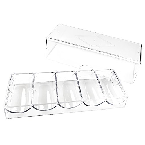 Yuanhe Clear Acrylic Poker Chip Tray with Cover-Holds 100 Chips ¡­