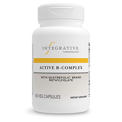Integrative Therapeutics - Active B-Complex with Folate and Vitamins B1, B2, B3, B5, B6, B7, B12, and Choline Bitartrate for Energy Production - NSF Certified for Sport - Vegan Formula – 60 Capsules
