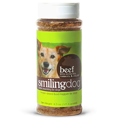 Herbsmith Kibble Seasoning – Freeze Dried Beef – Dog Food Topper for Picky Eaters, 4.5 oz