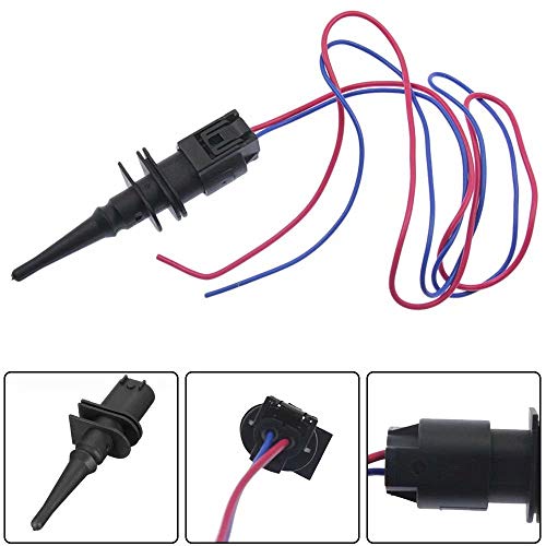 Paddsun Outside Ambient Air Temperature Temp Sensor w/Plug Wire Connector Pigtail For BMW Replaces 65816905133 65816905050 MINI