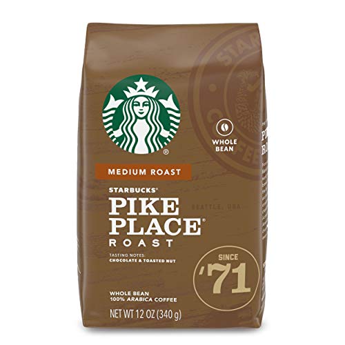 Starbucks Medium Roast Whole Bean Coffee — Pike Place Roast — 1 bag (12 oz.)