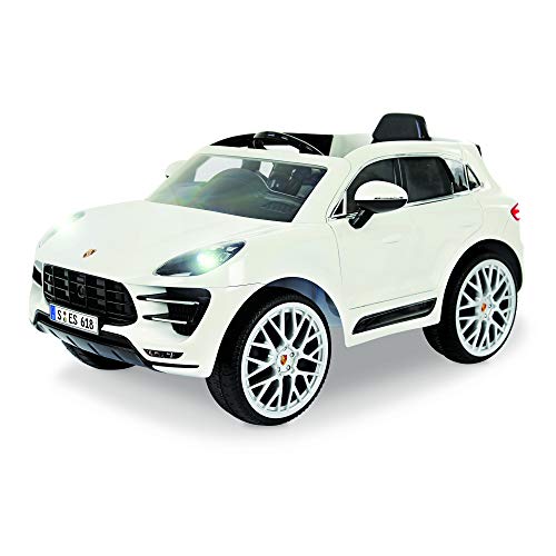 Rollplay W416AC 6V Porsche Macan Kids Ride-On Car - For Boys & Girls Ages 3 & Up - Battery-Powered Ride On Toy - White, 24.41' x 23.23'