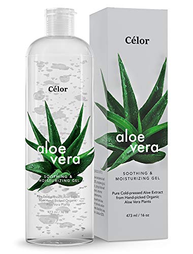 Aloe Vera Gel For Face - 100% Gel - Aloe Vera Gel Face Wash and Body After Sun Care - From Fresh Aloe Plants - Soothing & Moisturizing Gel - Size 16oz