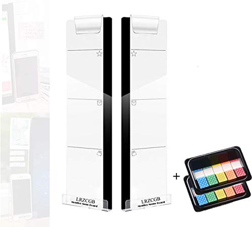 LRZCGB Monitor Memo Board, Acrylic Message Memo Boards Sticky Reminder for Computer Monitors Screen (Left&Right+ 2 Pieces Sticky Notes)