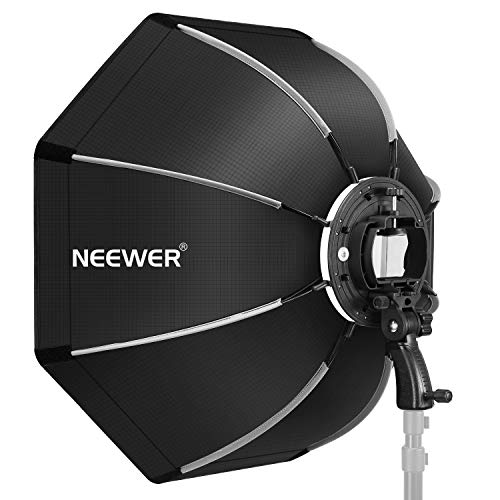 Neewer 26 inches/65 Centimeters Octagonal Softbox with S-Type Bracket Mount, Carrying Case Compatible with Camera Flash Speedlites TT560 NW561 NW565 NW625 NW635 NW670 750II, etc