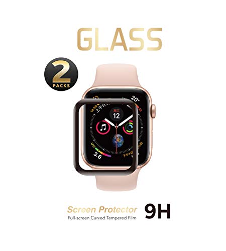 2 Pack - Liquid Tempered Glass Screen Protector Compatible for Apple Watch Full Coverage Protective Foil 9H 2.5D (40mm)