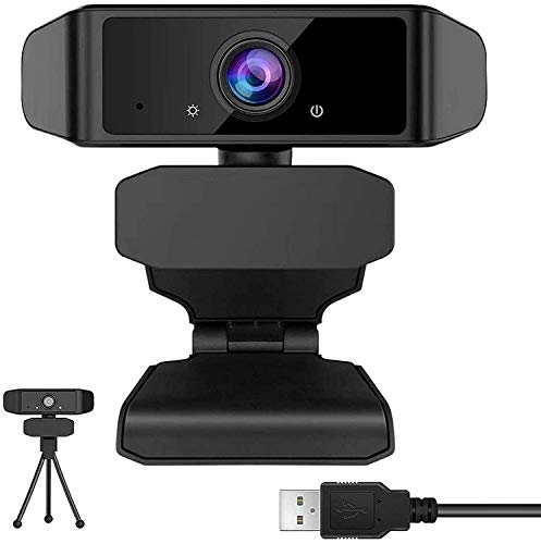 Webcam with Microphone for Desktop - 1080p HD Full Gaming Computer Camera, Web Cameras for Computers, 110-Degree USB PC Webcam for Video Calling, Recording, Conferencing Camera